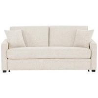 SCHLAFSOFA in Webstoff Creme  - Creme/Schwarz, Design, Kunststoff/Textil (186/83/100cm) - Xora