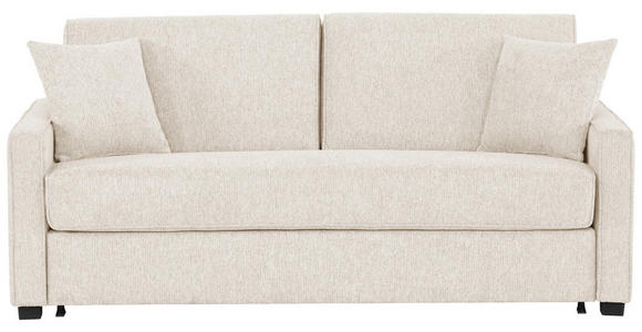 SCHLAFSOFA Webstoff Creme  - Creme/Schwarz, Design, Kunststoff/Textil (186/83/100cm) - Xora