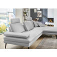ECKSOFA in Echtleder Weiß  310/180 cm  - Schwarz/Weiß, Design, Leder/Metall (310/180cm) - Dieter Knoll