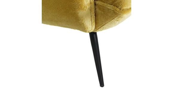OHRENSESSEL Plüsch Gelb  - Gelb/Schwarz, KONVENTIONELL, Textil/Metall (83/110/92cm) - Carryhome