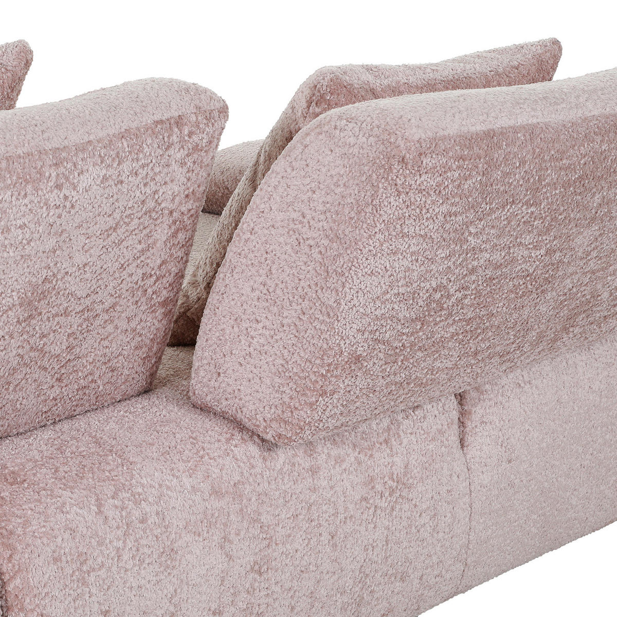 SCHLAFSOFA in Chenille Rosa  - Schwarz/Rosa, KONVENTIONELL, Kunststoff/Textil (235-255/80/116-138cm) - Carryhome