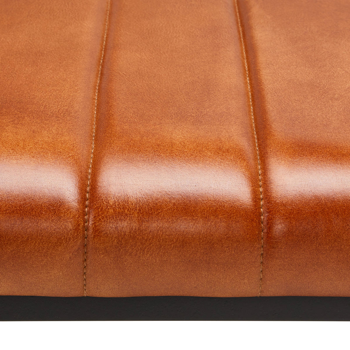 TABURET, kov, kůže, 50/48/38 cm - bílá/černá, Lifestyle, kov/kůže (50/48/38cm) - Livetastic