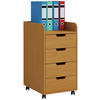 ROLLCONTAINER 40/74/50 cm  - Buchefarben, KONVENTIONELL, Holzwerkstoff/Kunststoff (40/74/50cm) - MID.YOU