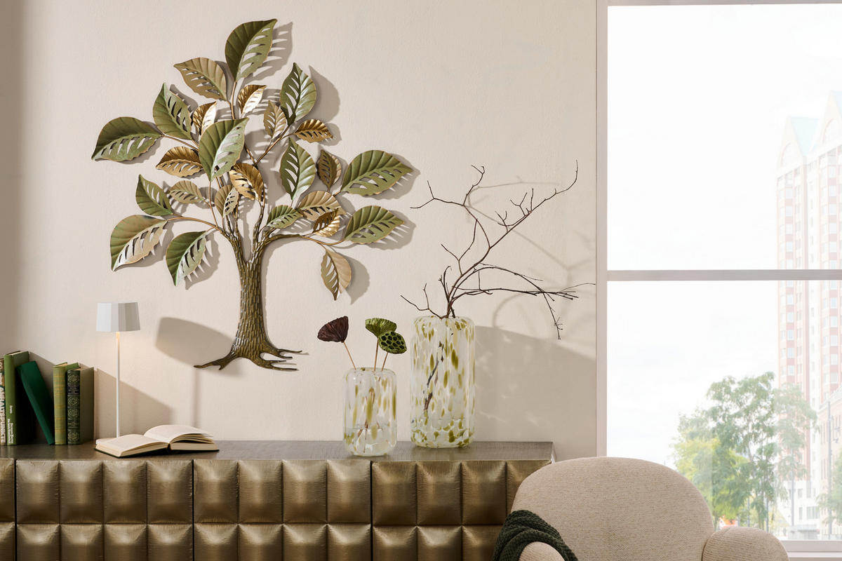 WANDDEKO 78,1/87,6 cm    - Goldfarben/Grau, Basics, Metall (78,1/87,6cm) - Ambia Home