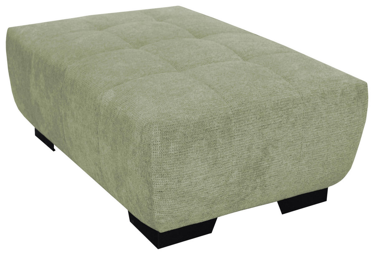 HOCKER in Textil Olivgrün  - Schwarz/Olivgrün, Konventionell, Textil/Metall (106/40/72cm) - Hom`in