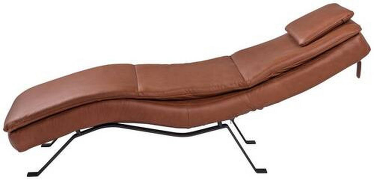 ȘEZLONG in piele coniac  - coniac, piele (65/55-95/171cm) - Celina