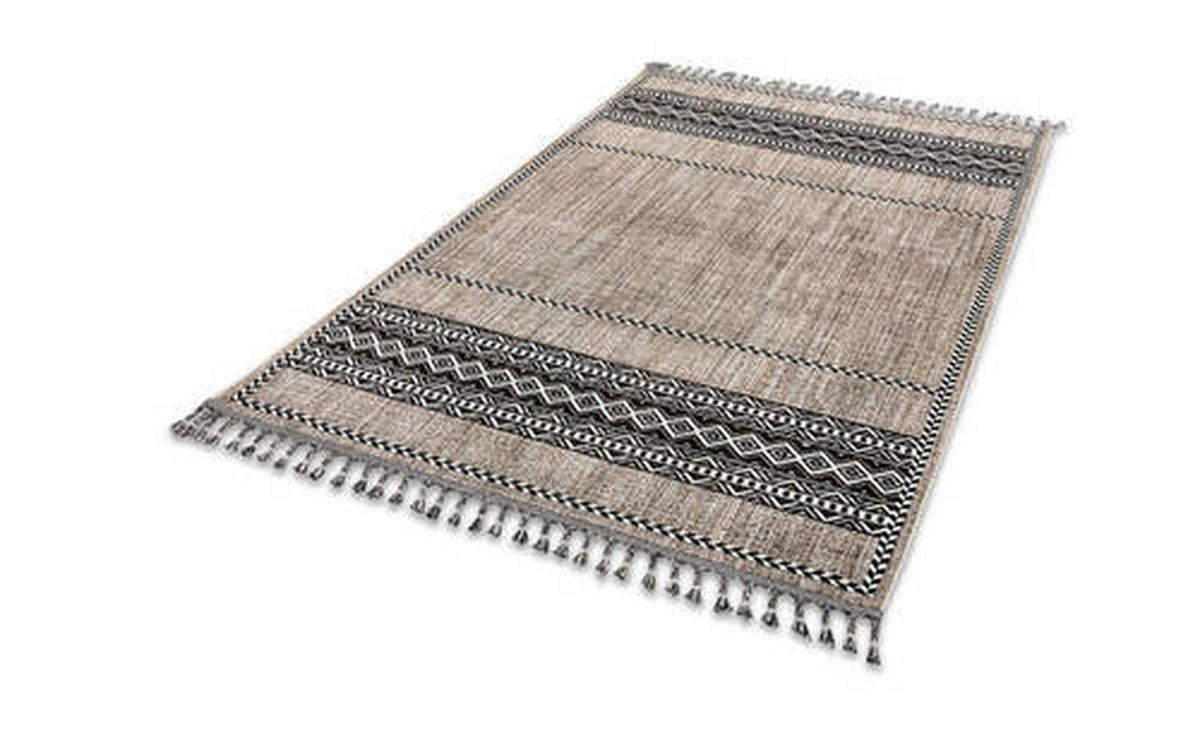 WEBTEPPICH 200/290 cm Ravenna Schwarz, Beige  - Beige/Schwarz, Design, Textil (200/290cm) - Novel