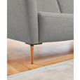 ECKSOFA  in Flachgewebe Hellgrau  238/186 cm  - Eichefarben/Hellgrau, Design, Holz/Textil (238/186cm) - Valnatura