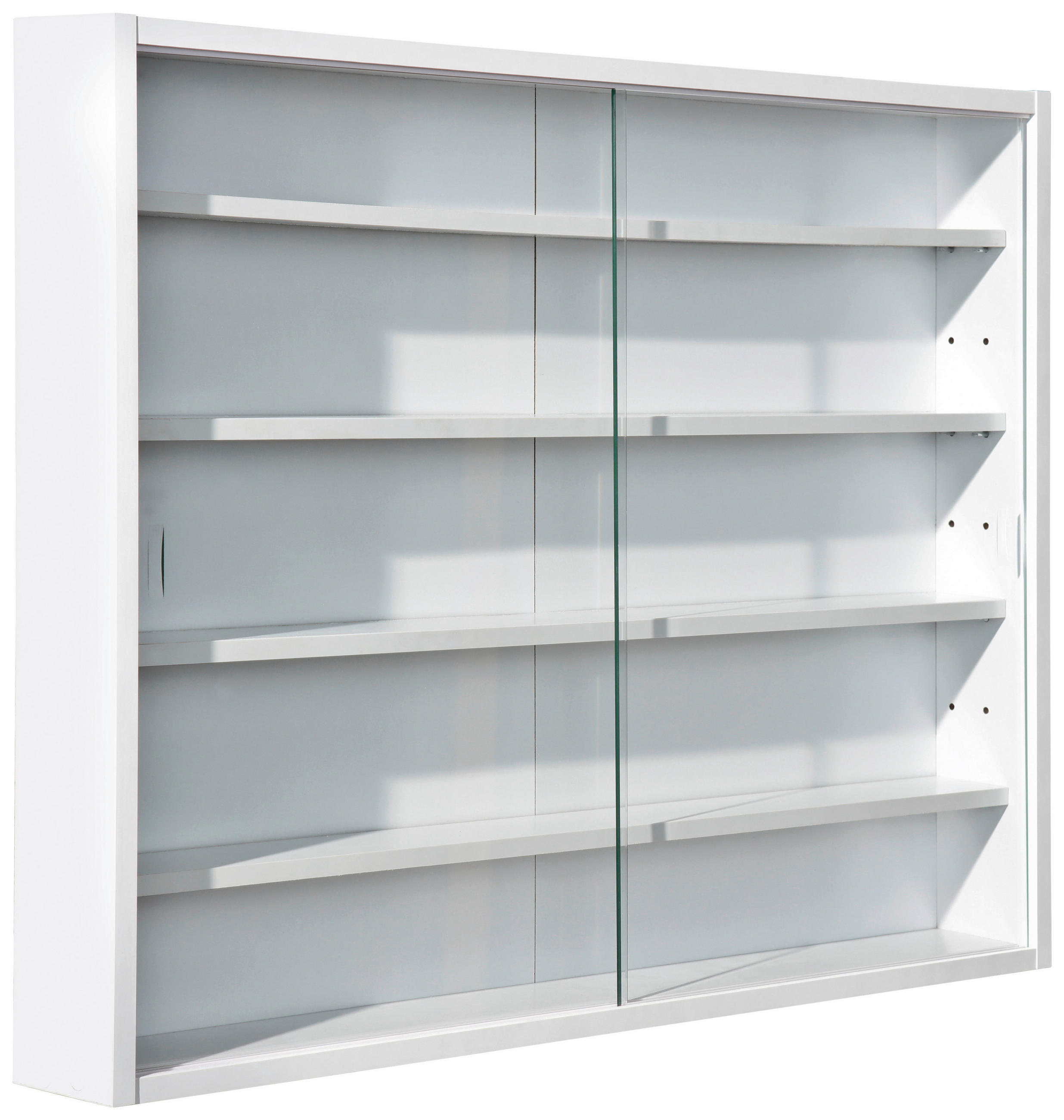 HÄNGEVITRINE  in Weiß   - Weiß, KONVENTIONELL, Glas/Holzwerkstoff (80cm) - MID.YOU