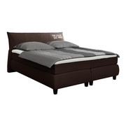 BOXSPRINGBETT 180/200 cm in Dunkelbraun - Dunkelbraun/Schwarz, Design, Holz/Textil (180/200cm) - Tom Tailor