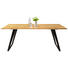 ESSTISCH Eiche massiv rechteckig Schwarz, Eichefarben - Eichefarben/Schwarz, Design, Holz/Metall (200/100/77cm) - Musterring ESSTISCH Eiche massiv rechteckig Schwarz, Eichefarben - Eichefarben/Schwarz, Design, Holz/Metall (200/100/77cm) - Musterring
