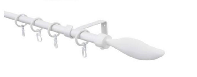 KARNISA   130-240 cm  bela  - bela, Basics, kovina (130-240cm) - Gardinia