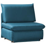 SCHLAFSESSEL in Flachgewebe Blau  - Blau, Design, Textil (90/89/83cm) - Novel