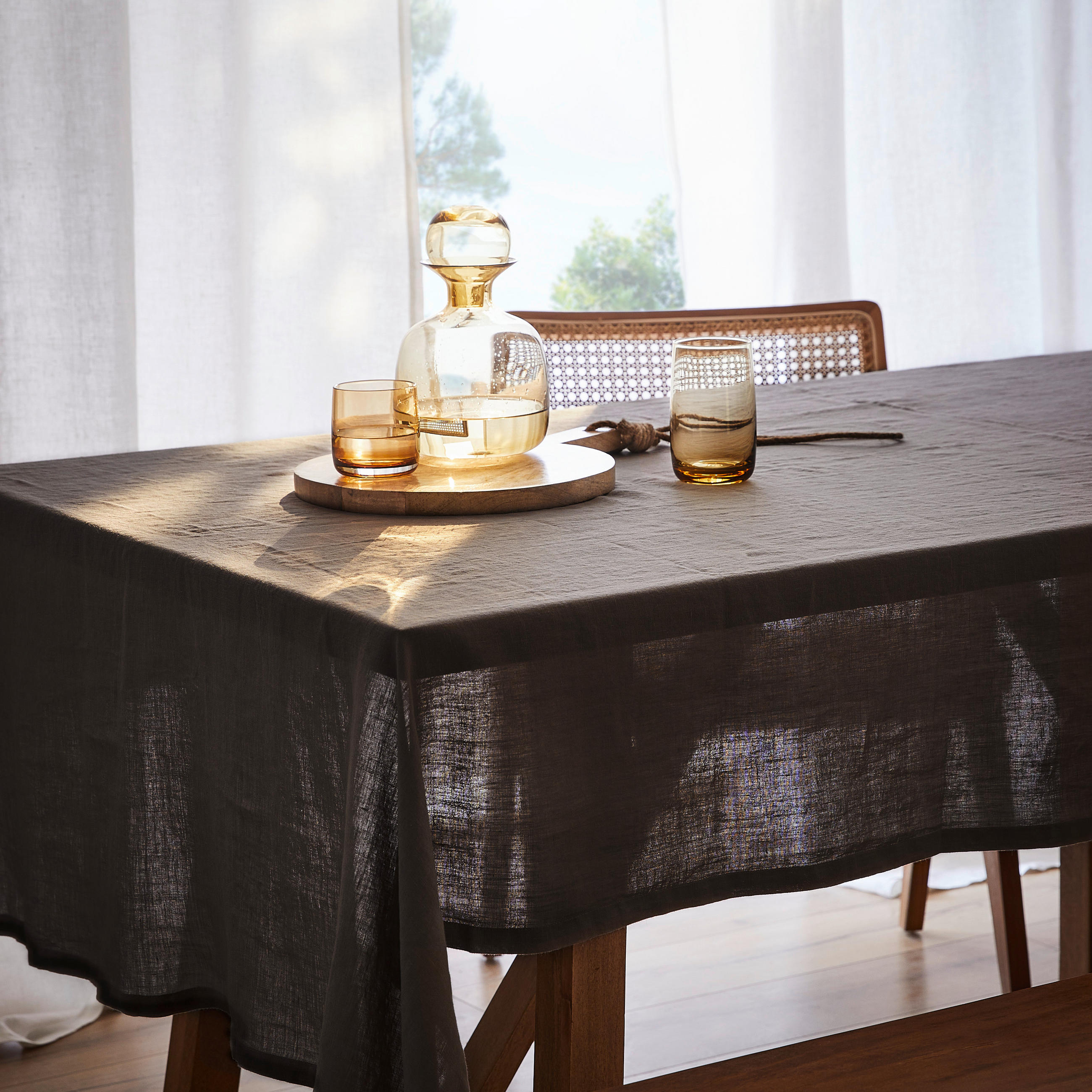 TISCHDECKE 140/240 cm - Anthrazit, Trend, Textil (140/240cm) - Ambiente