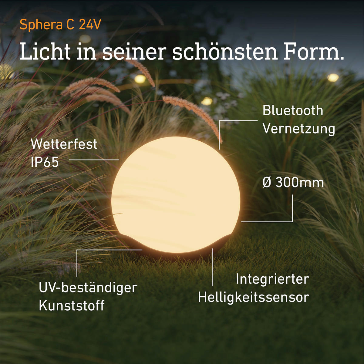 AUSSENLEUCHTE 24V Garten-Lichtsystem 30/30,8/30 cm  - Anthrazit/Weiß, Trend, Kunststoff (30/30,8/30cm) - Steinel