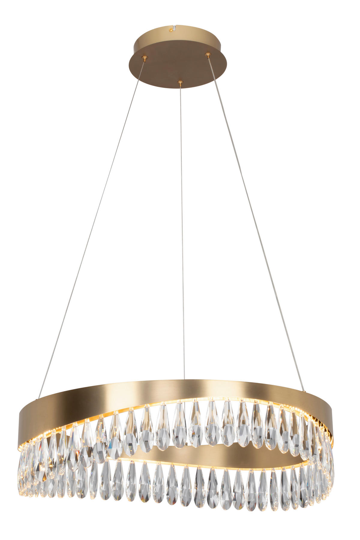 LED-HÄNGELEUCHTE 60/150 cm   - Goldfarben, Design, Metall (60/150cm) - Glandor