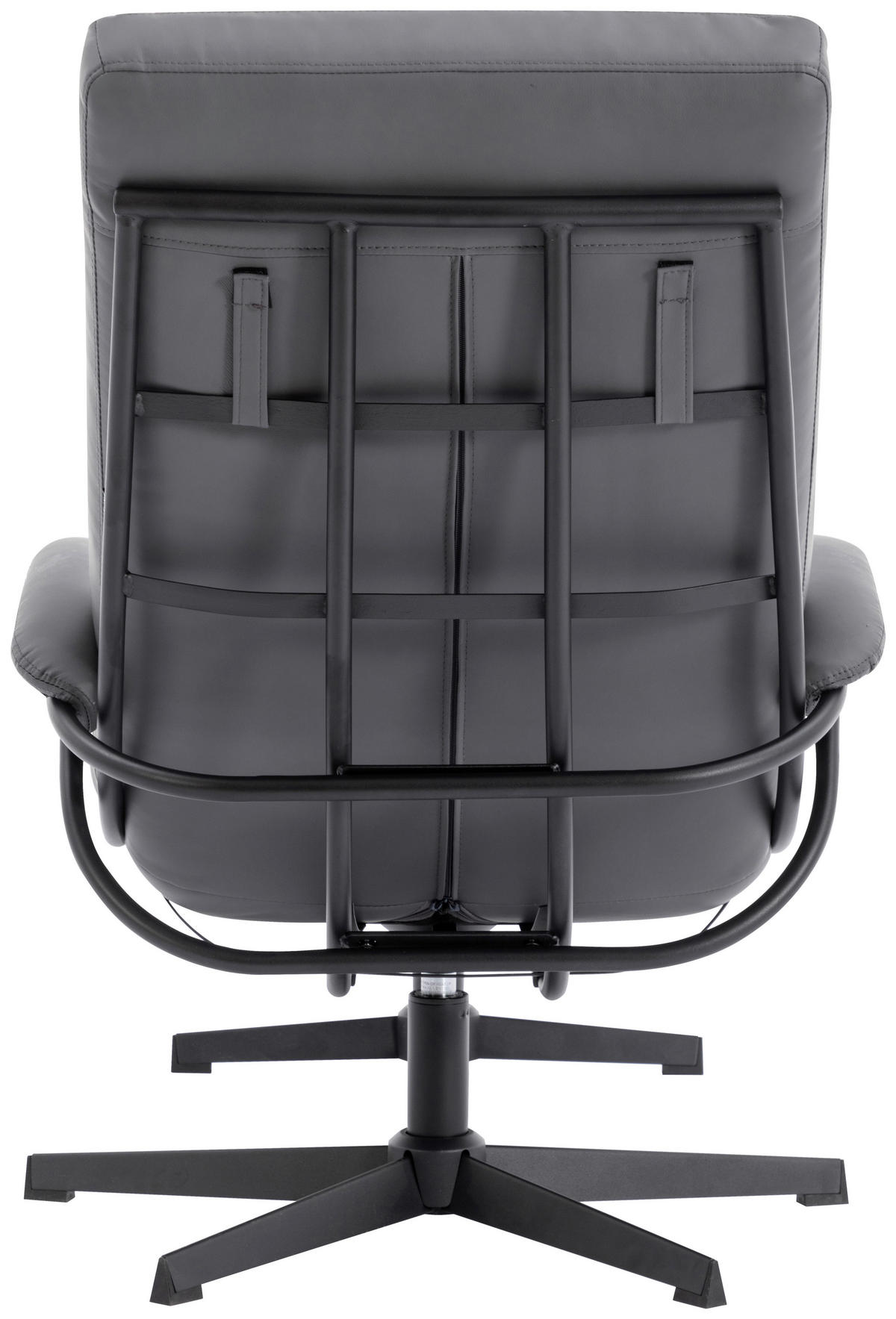 RELAXAČNÉ KRESLO S PODNOŽKOU, textil, sivá - čierna/sivá, Design, kov/textil (68/101/85cm) - Livetastic