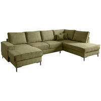 Colțar Extensibil, textil, verde - verde/negru, Modern, metal/textil (150/309/198cm) - MID.YOU