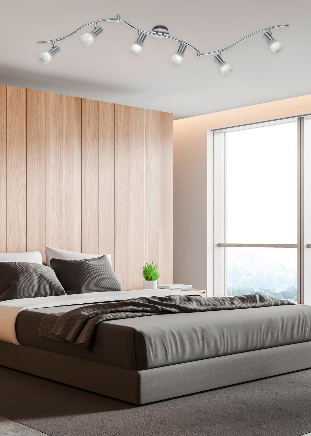 LED-STRAHLER - Messingfarben, Lifestyle, Glas/Metall (180cm) - Trio Leuchten