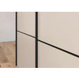 SCHWEBETÜRENSCHRANK 271/223/68 cm 3-türig Champagner  - Champagner/Schwarz, KONVENTIONELL, Glas/Holzwerkstoff (271/223/68cm) - Novel