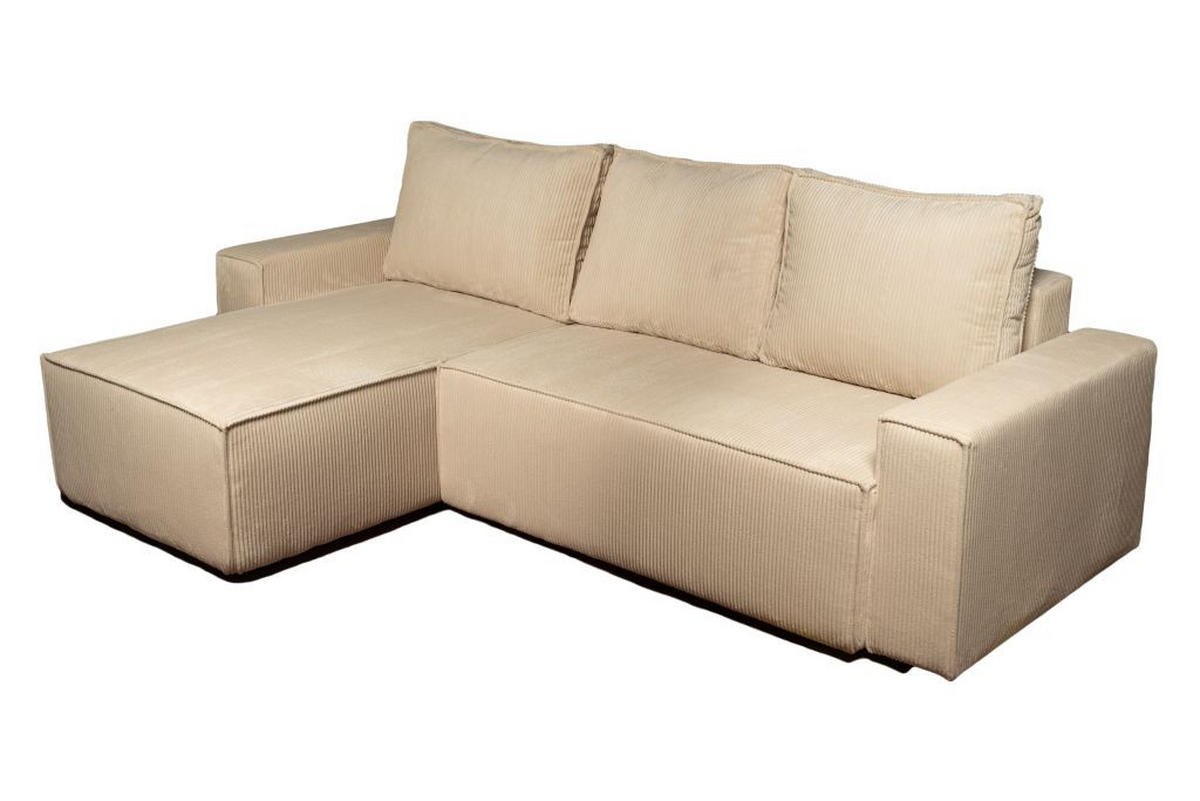 SJEDEĆA GARNITURA tekstil  bež   - bež, Moderno, tekstil (255/160cm) - Hom`in
