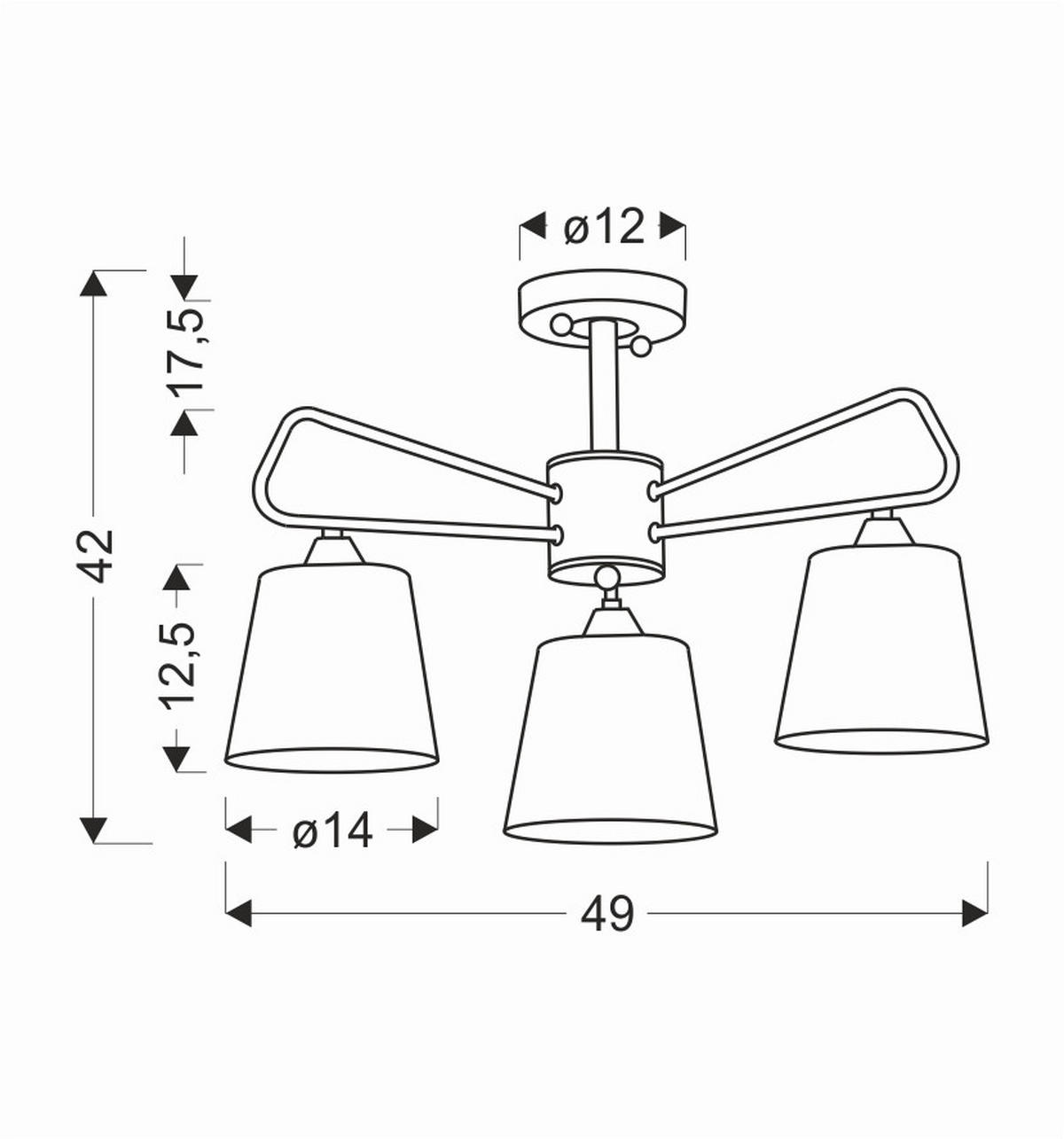 TAKLAMPA Morley 58,5/58,5/36,5 cm  - svart, Basics (58,5/58,5/36,5cm)