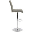 BARHOCKER in Textil Grau  - Chromfarben/Grau, KONVENTIONELL, Textil/Metall (38/97-119/50cm) - Carryhome