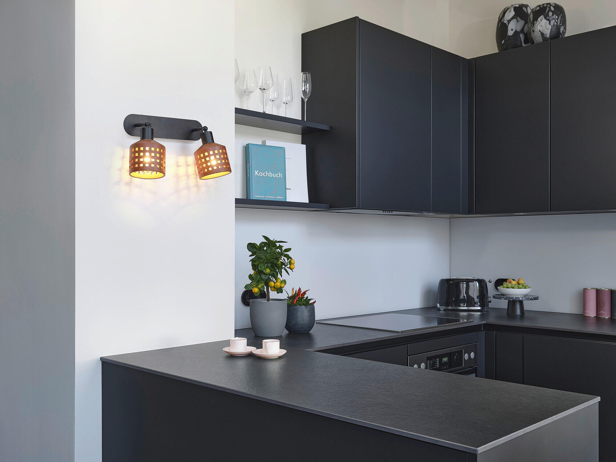 STRAHLER 37.5/16.8/22.7 cm   - Braun, Basics, Keramik/Metall (37.5/16.8/22.7cm) - Osram