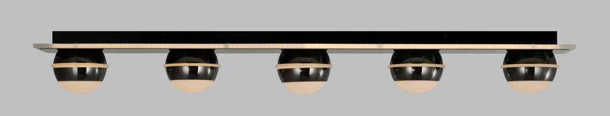 LED-DECKENLEUCHTE Biarritz 40/40/14 cm  - Schwarzchrom, Design, Kunststoff/Metall (40/40/14cm)