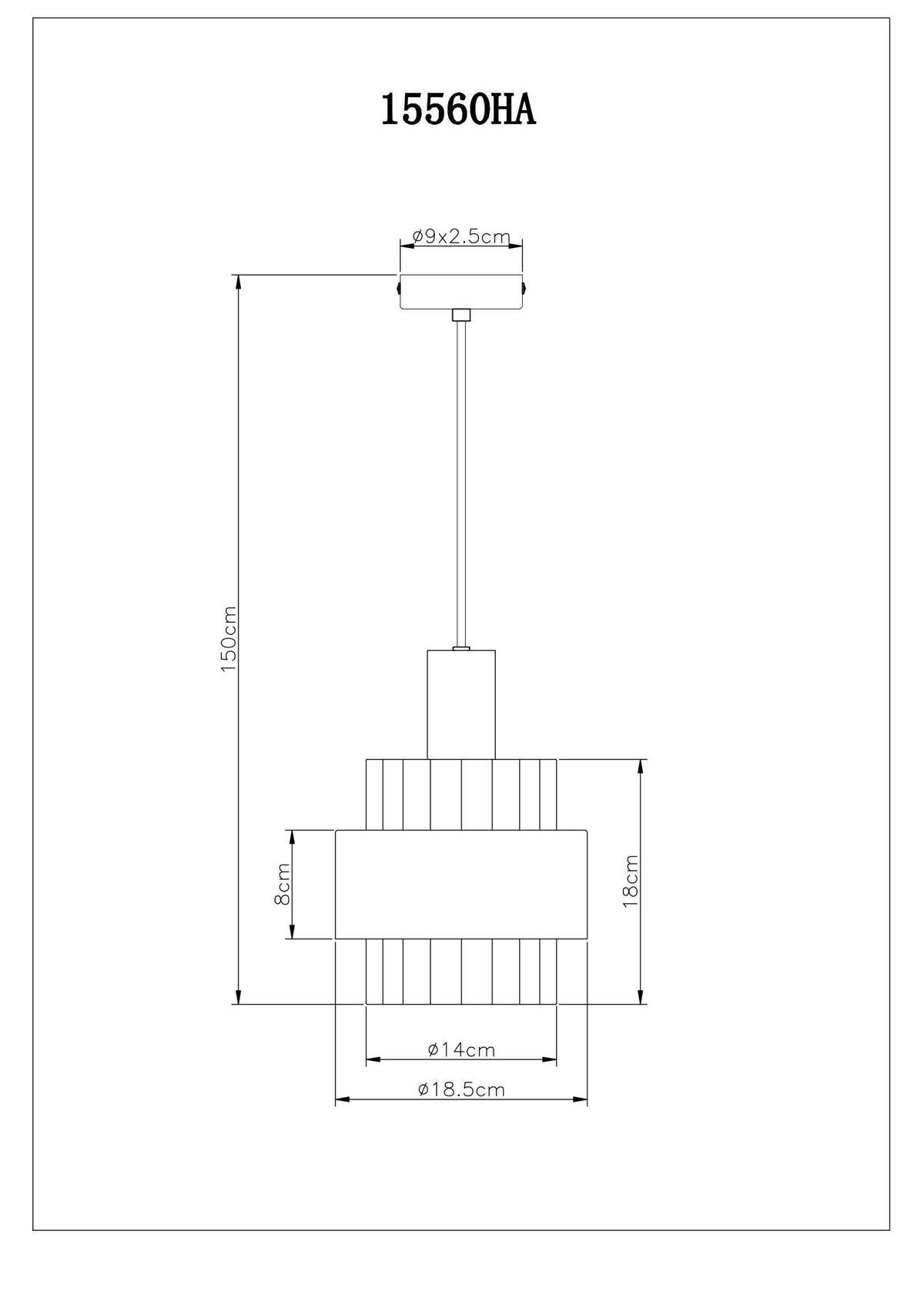 LAMPĂ SUSPENDATĂ 18,5/150 cm  - Design (18,5/150cm)