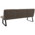 SITZBANK 221/90/70 cm Flachgewebe Olivgrün, Graubraun  - Graubraun/Schwarz, Design, Textil/Metall (221/90/70cm) - Dieter Knoll
