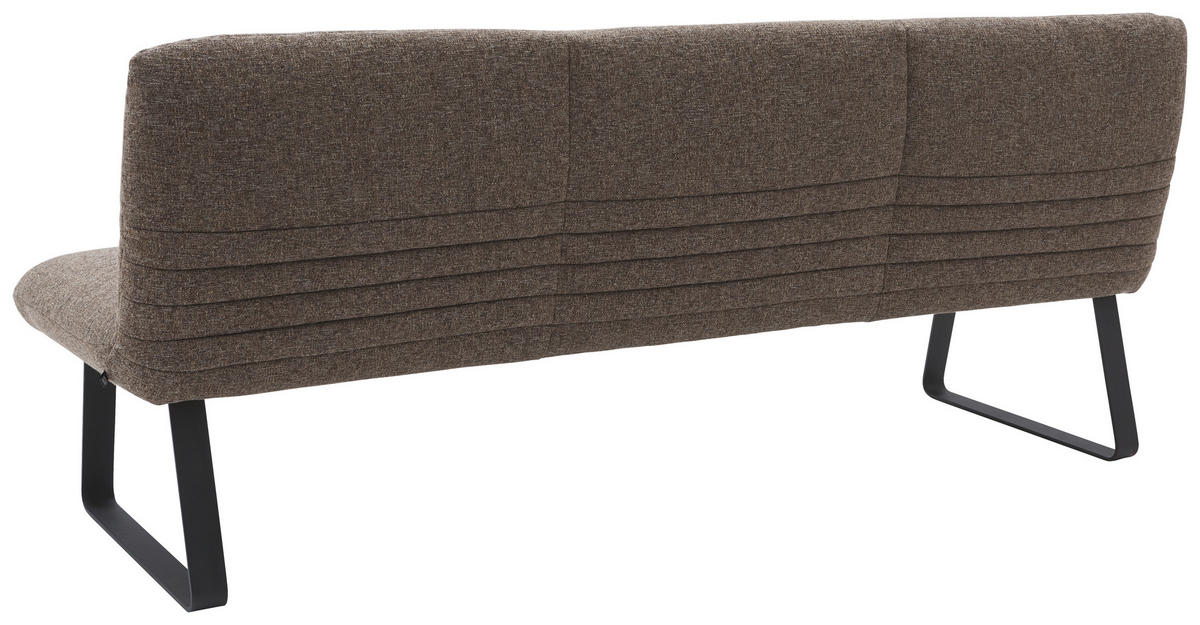 SITZBANK 221/90/70 cm Flachgewebe Olivgrün, Graubraun  - Graubraun/Schwarz, Design, Textil/Metall (221/90/70cm) - Dieter Knoll