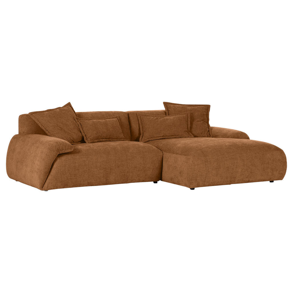Thumbnail - Carryhome Ecksofa, Rost, Textil, 2-3-Sitzer, Füllung: Polyetherschaumkern, Ottomane rechts, L-Form, 274x174 cm, Stoffaus...