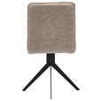 STUHL  in Stahl Lederlook Metall, Textil  - Hellbraun/Schwarz, Design, Textil/Metall (46,5/87/64cm) - Voleo
