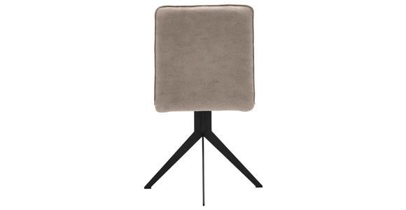 STUHL in Stahl Lederlook Metall, Textil - Hellbraun/Schwarz, Design, Textil/Metall (46,5/87/64cm) - Voleo