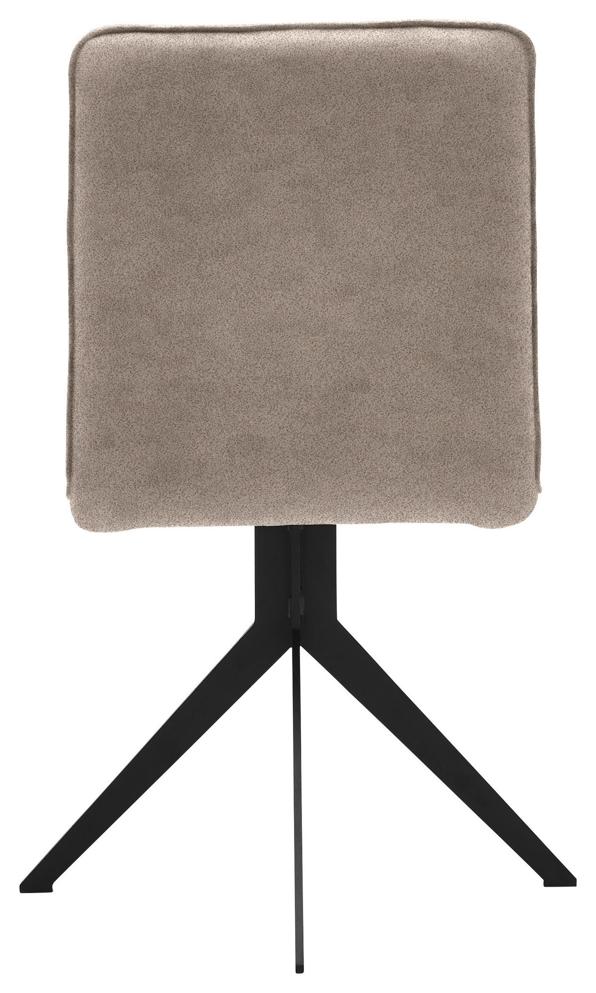 STUHL  in Stahl Lederlook Textil, Metall  - Hellbraun/Schwarz, Design, Textil/Metall (46,5/87/64cm) - Voleo