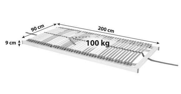 Lattenrost 90x200 cm - Schwarz/Weiß, Holz (90/200cm) - Primatex