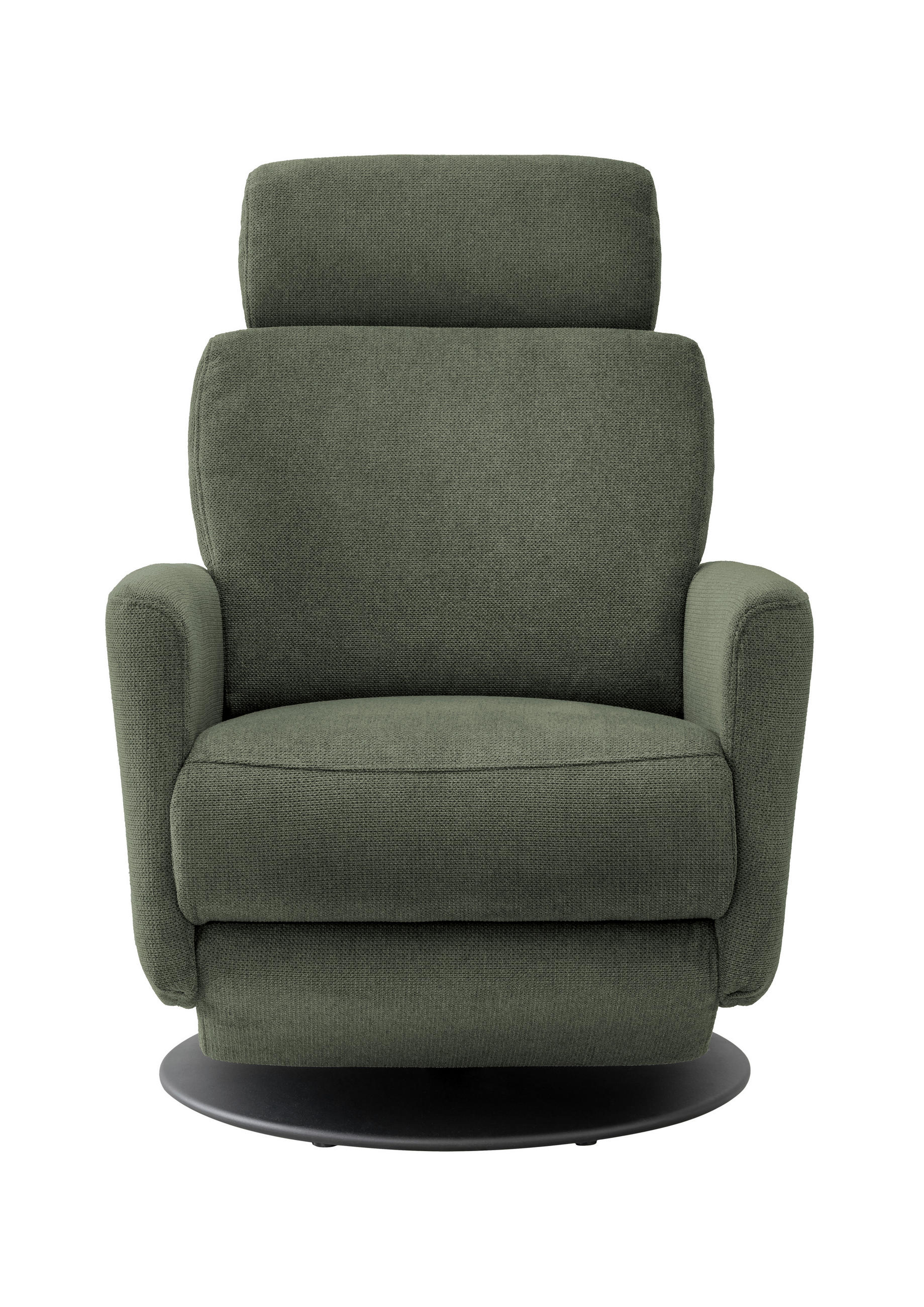RELAXSESSEL Chenille Rücken echt    - Dunkelgrün/Schwarz, MODERN, Textil/Metall (77/105/87-154cm) - Livetastic