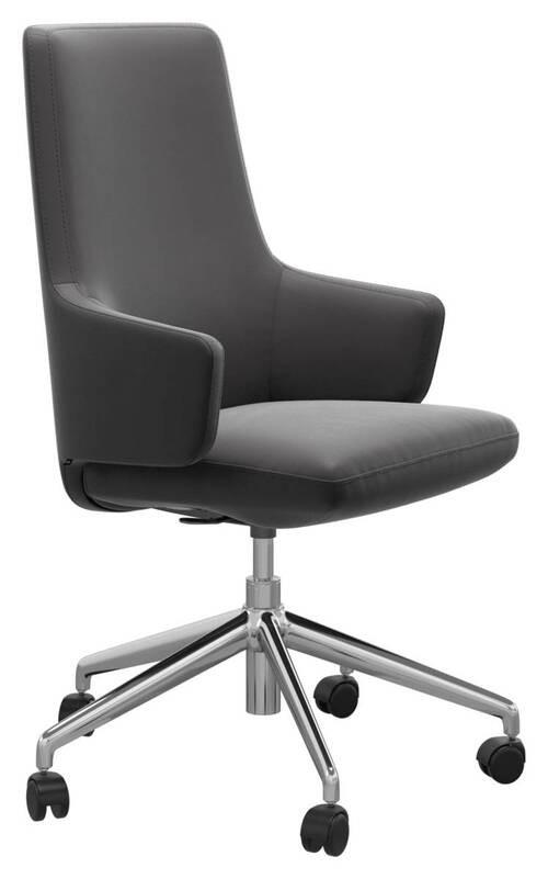 DREHSTUHL Grau  - Grau, MODERN, Leder (72/100-112/72cm) - Stressless