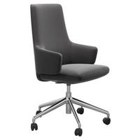 DREHSTUHL Grau  - Grau, MODERN, Leder (72/100-112/72cm) - Stressless