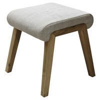 HOCKERTextil Creme, Eichefarben  - Eichefarben/Creme, Natur, Holz/Textil (53,8/45/45cm) - Voglauer