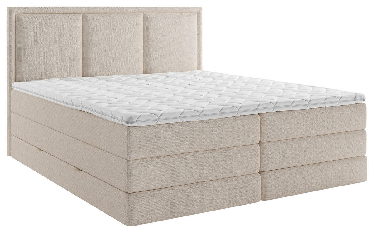 BOXSPRING KREVET    180/200 cm  - prirodne boje, Design, tekstil/plastika (180/200cm) - MID.YOU