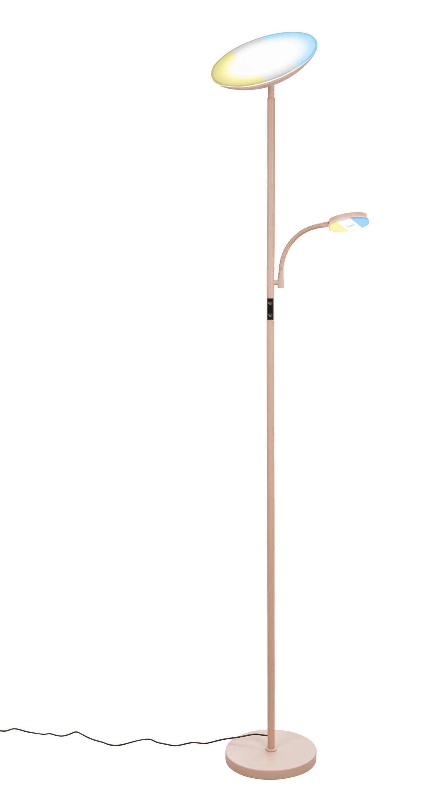 LED ÁLLÓLÁMPA - bézs, Basics, műanyag/fém (26/180cm)
