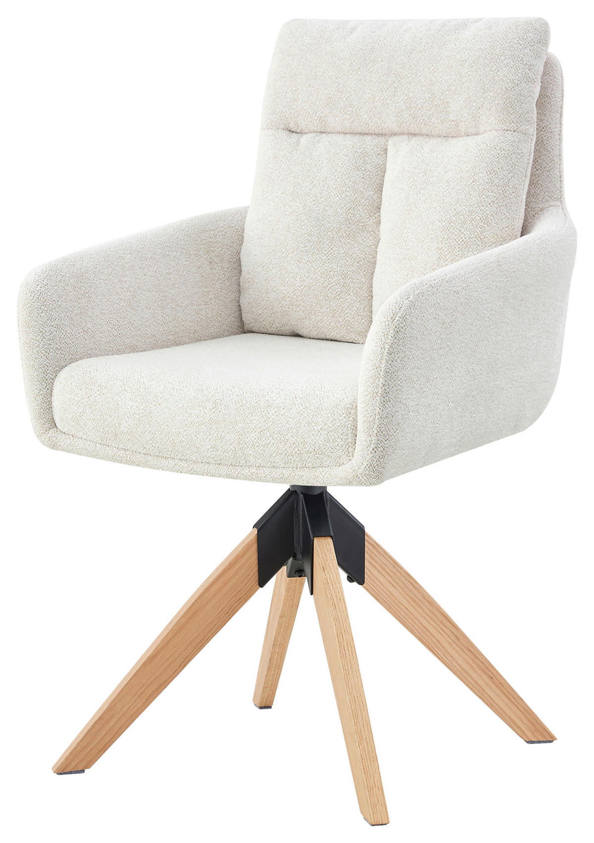 ARMLEHNSTUHL in Holz, Metall, Textil Creme  - Creme/Naturfarben, KONVENTIONELL, Holz/Textil (59/92/63cm) - Livetastic