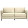 3-SITZER-SOFA in Leder Ecru  - Ecru/Schwarz, Design, Leder/Metall (190/84/99cm) - Dieter Knoll