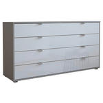 SIDEBOARD  141/70/43 cm 4 Schublade(n)  - Chromfarben/Schwarz, KONVENTIONELL, Glas/Holzwerkstoff (141/70/43cm) - Dieter Knoll