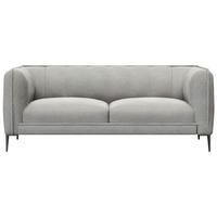2,5-SITZER Chenille, Webstoff, Flachgewebe Grau  - Schwarz/Grau, Design, Holz/Textil (179/75/91cm) - Livetastic
