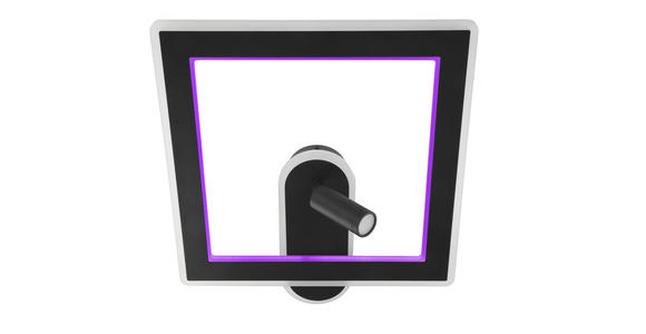 LED-WANDLEUCHTE 45/50/10 cm    - Schwarz, Trend, Kunststoff/Metall (45/50/10cm) - Novel