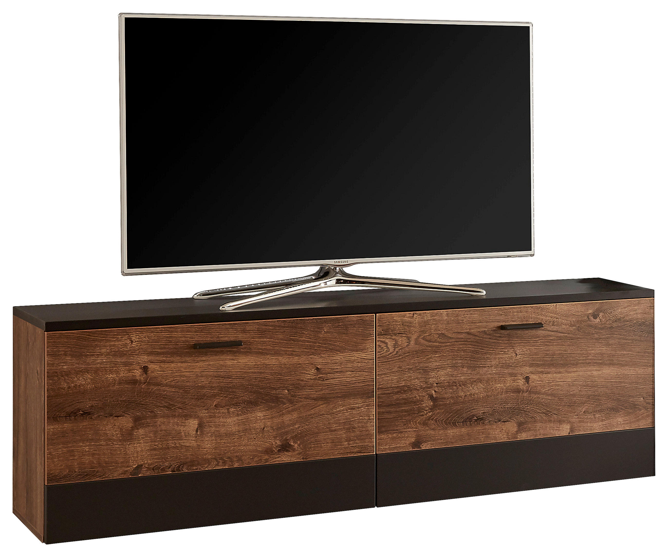 HÄNGEELEMENT Bastian Eichefarben, Dunkelgrau  - Eichefarben/Dunkelgrau, KONVENTIONELL, Holzwerkstoff/Metall (150/48/37cm) - Cantus