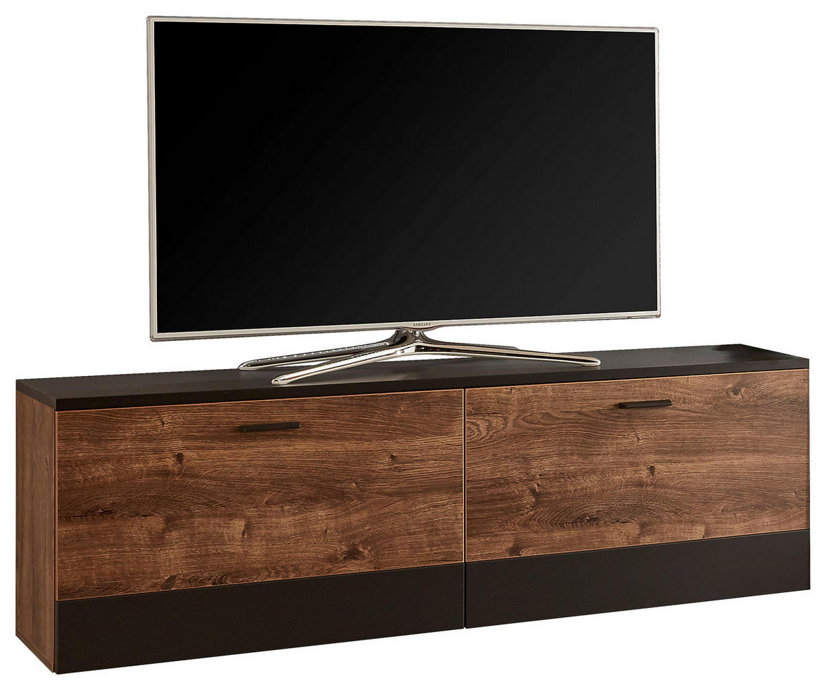 HÄNGEELEMENT Bastian Eichefarben, Dunkelgrau  - Eichefarben/Dunkelgrau, KONVENTIONELL, Holzwerkstoff/Metall (150/48/37cm) - Cantus